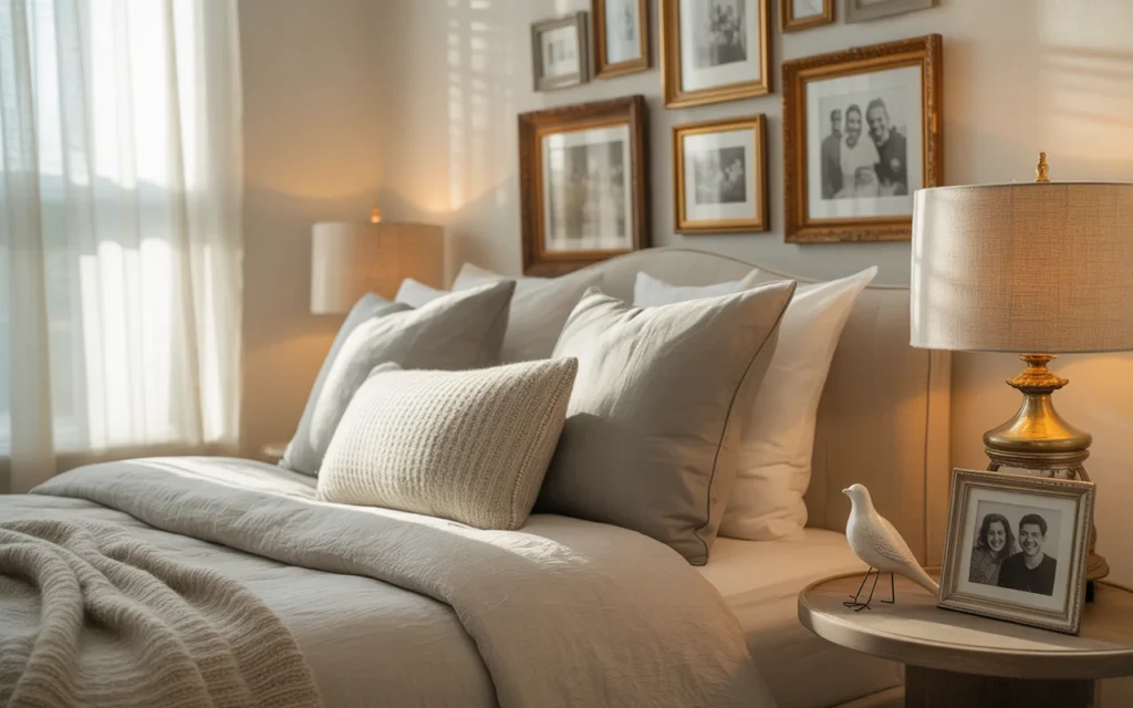10 Cozy Bedroom Decor Ideas You’ll Fall in Love With 8 cozy bedroom gallery wall bedside keepsake clear bed view