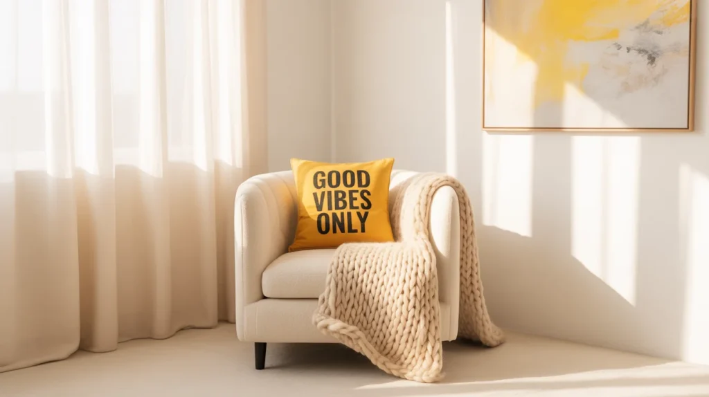 Yellow Velvet Sofa Styling Guide for Modern Homes 6 minimalist decor beige white tones yellow accessories accent