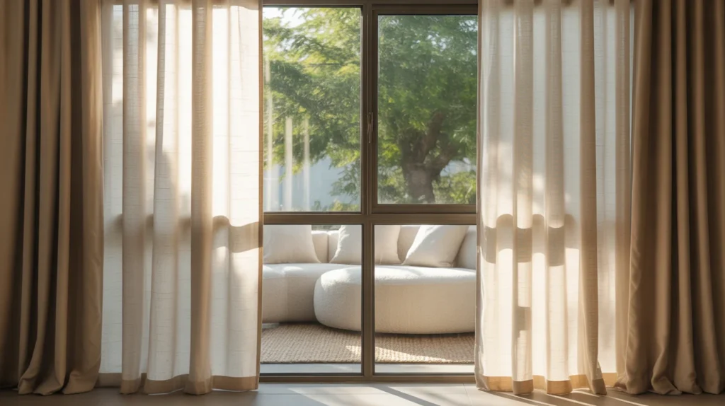 Yellow Velvet Sofa Styling Guide for Modern Homes 4 modern window sheer curtains sunlight neutral decor cozy