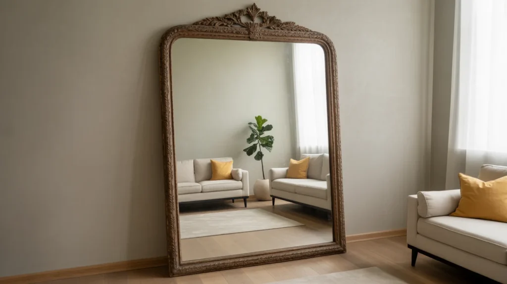 Yellow Velvet Sofa Styling Guide for Modern Homes 5 scandinavian living room mirror reflection light wood yellow