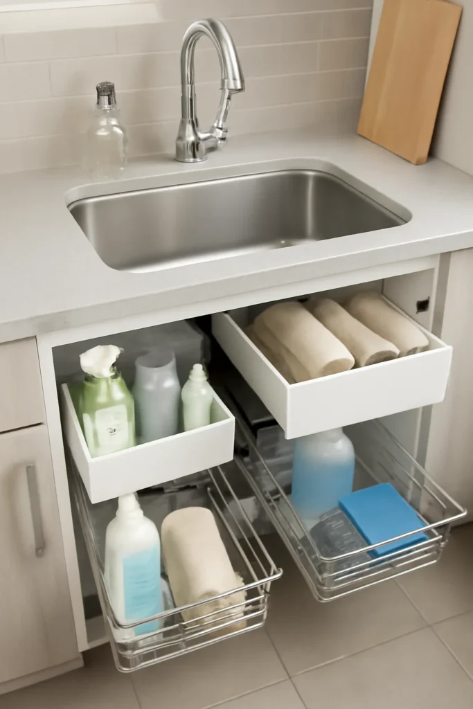 Mini Tutorials for Kitchen Sink – Transform Your Kitchen with These Simple Tips and Tricks 6 A compact kitchen sink with clever storage