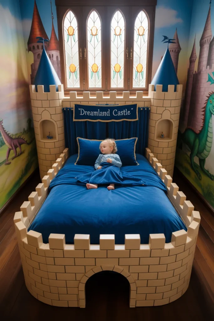 31 Creative Kids Bedroom Ideas to Inspire Your Child’s Dream Space 17 A fantasy castle themed kids bedroom