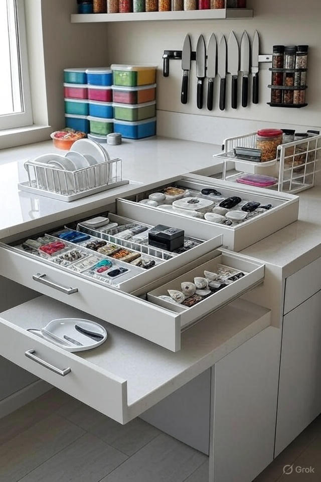 Top 30 Kitchen Accessories to Upgrade Your Cooking Space 2 Adjustable Drawer Dividers 1