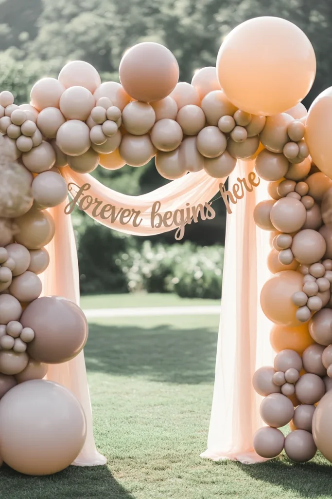 30 Simple Outdoor Wedding Decor Ideas for 2025 7 Balloon Installation