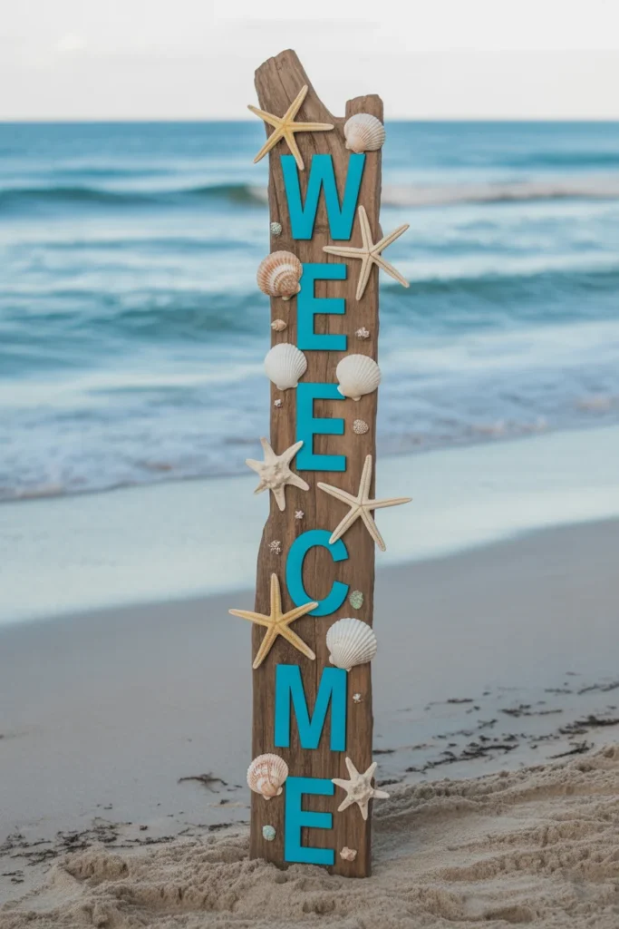 20 Stunning Wedding Welcome Sign Ideas You’ll Love 9 Beach Inspired Welcome Sign
