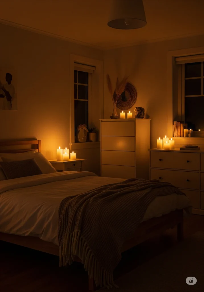 20 Unique Bedroom Lighting Ideas for a Stylish & Cozy Space 16 Candlelight For Ultimate Relaxation