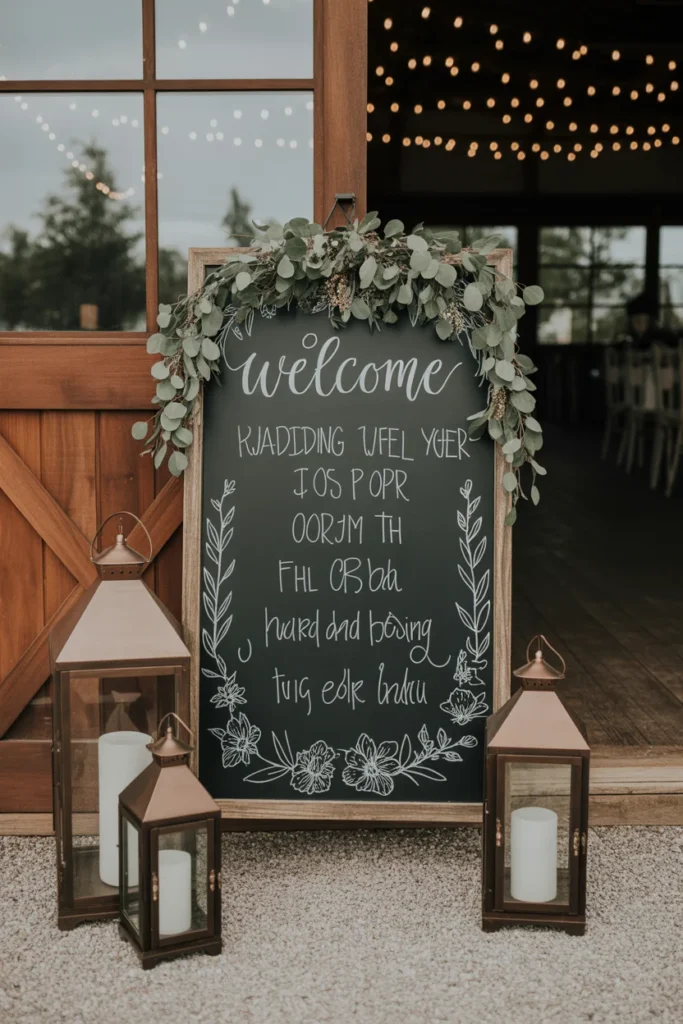 20 Stunning Wedding Welcome Sign Ideas You’ll Love 5 Chalkboard wedding welcome sign