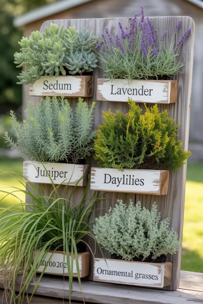 14 Low-Maintenance Garden Ideas to Save Time & Conserve Water 4 Collage of low maintenance garden plants