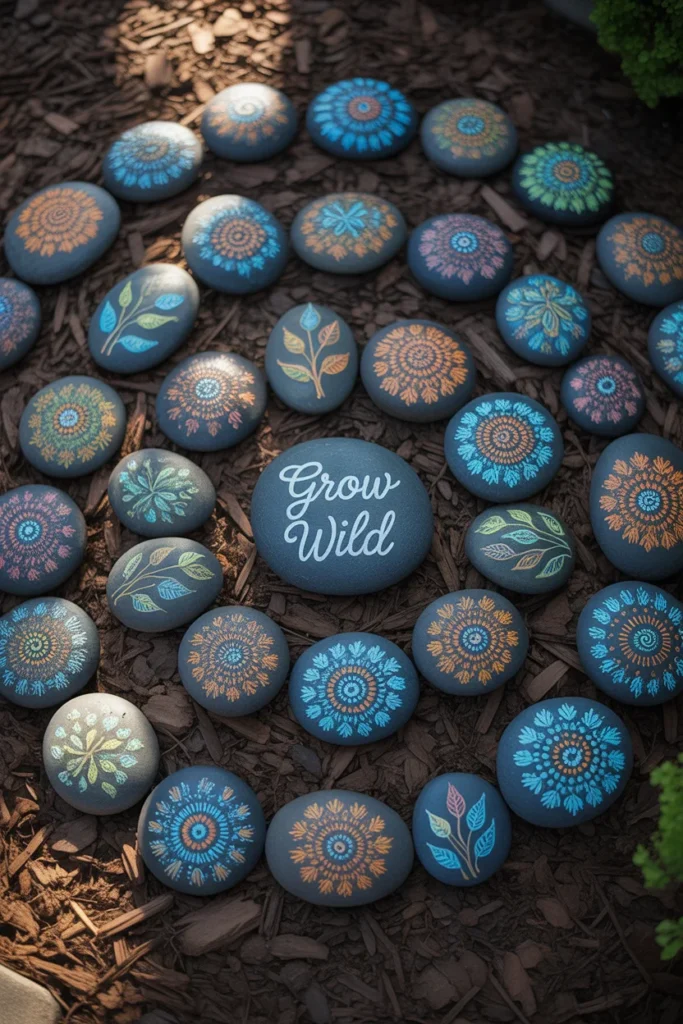 27 Stunning Garden Art Ideas for Outdoor Living Inspiration 5 Collection of hand painted rocks