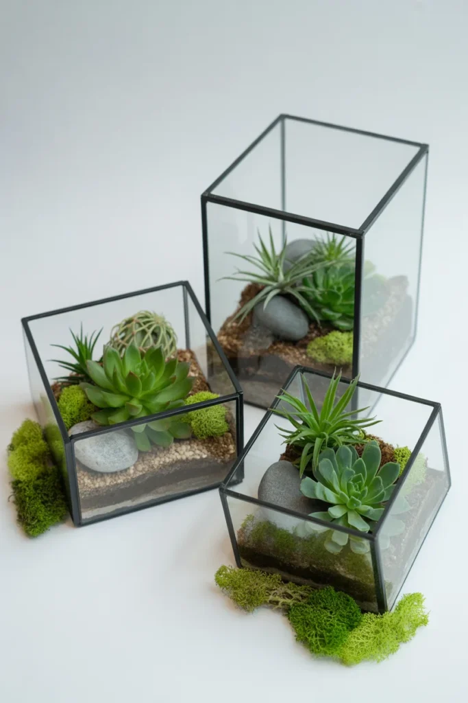 20 Easy Garden Projects 2025 | Transform Small Spaces 9 Collection of modern glass terrariums