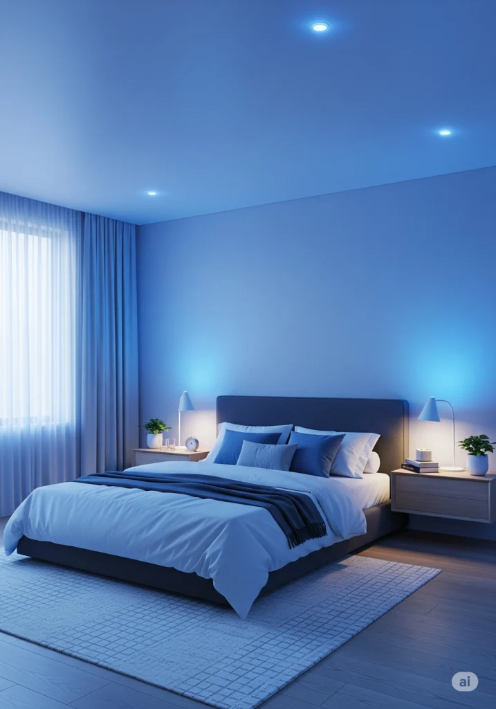 20 Unique Bedroom Lighting Ideas for a Stylish & Cozy Space 11 Colored Lighting