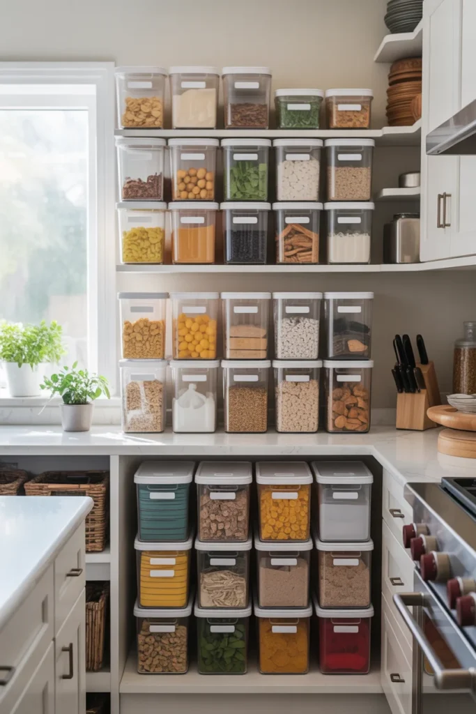 20+ Easy Kitchen Organization Ideas for Limited Space 15 Container Tetris System