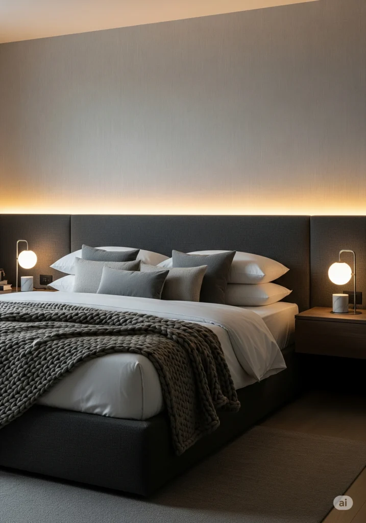 20 Unique Bedroom Lighting Ideas for a Stylish & Cozy Space 4 Contemporary bedroom with a headboard light