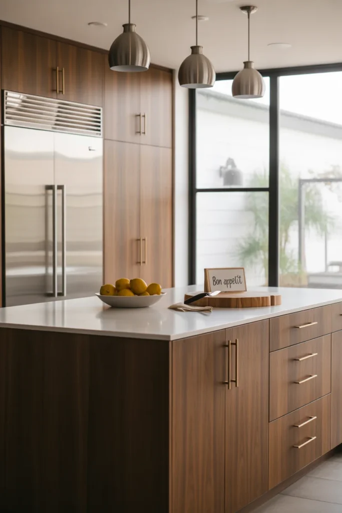 20 Modern Kitchen Luxury Ideas -Start Your Dream Design 14 Contemporary kitchen featuring mixed metal finishes