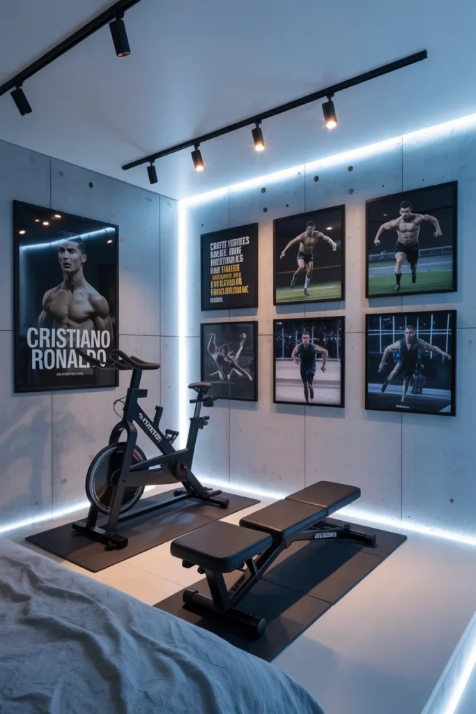 20 Unique Cristiano Ronaldo Fan Bedroom Decor Ideas for Ultimate Football Enthusiasts 15 Cristiano Ronaldos Fitness Zone