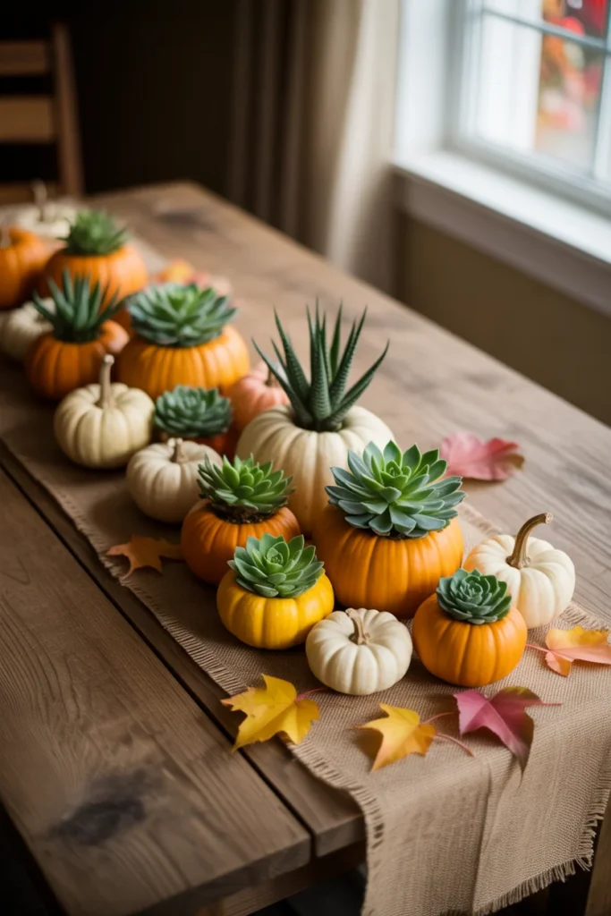 23 Stunning Thanksgiving Centerpieces to Try This Year 13 DIY Thanksgiving centerpiece with mini pumpkins