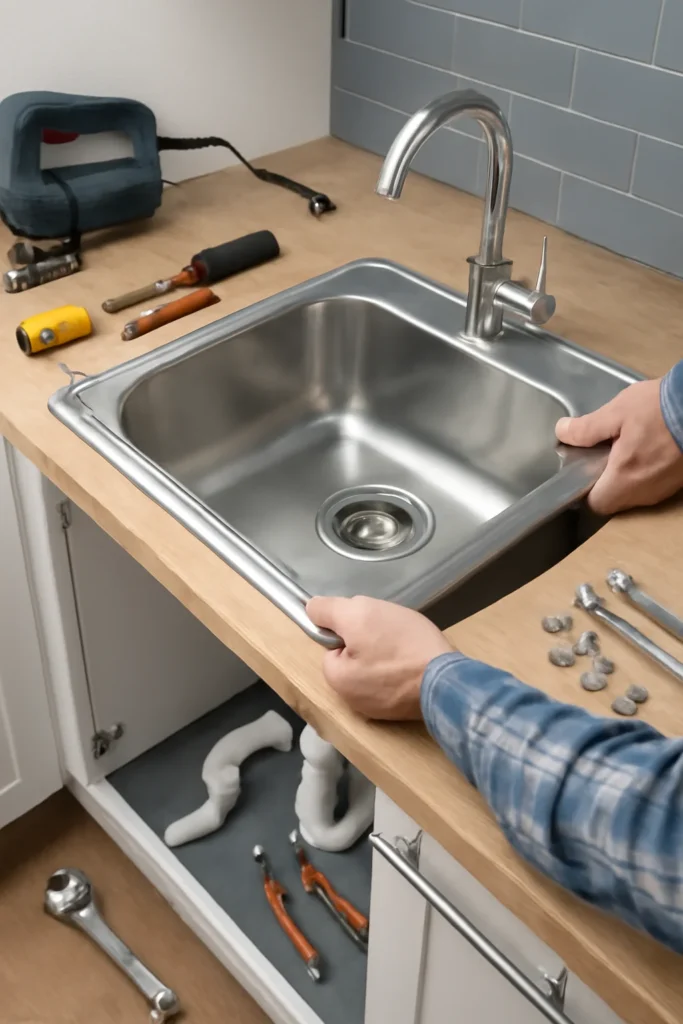 Mini Tutorials for Kitchen Sink – Transform Your Kitchen with These Simple Tips and Tricks 7 DIY project of installing a new kitchen sink