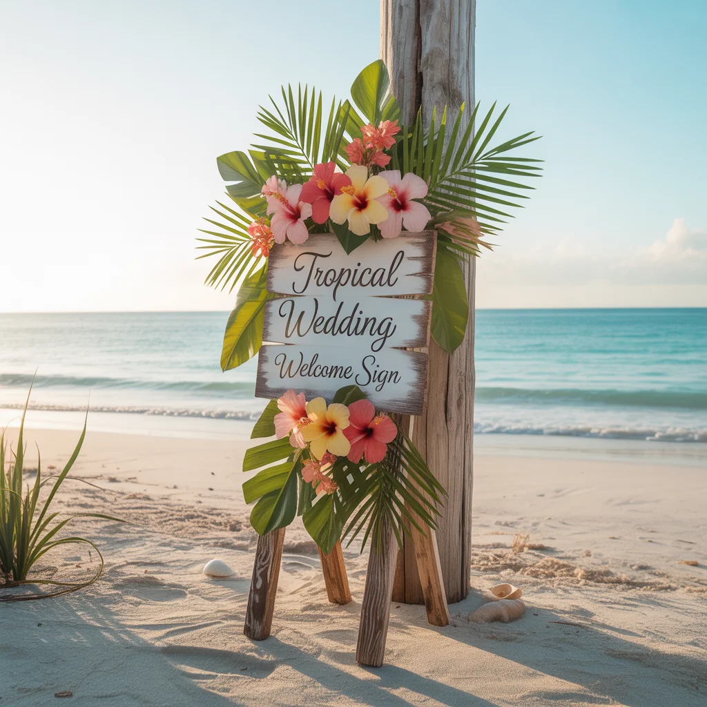 20 Stunning Wedding Welcome Sign Ideas You’ll Love 14 Destination Wedding Welcome Sign