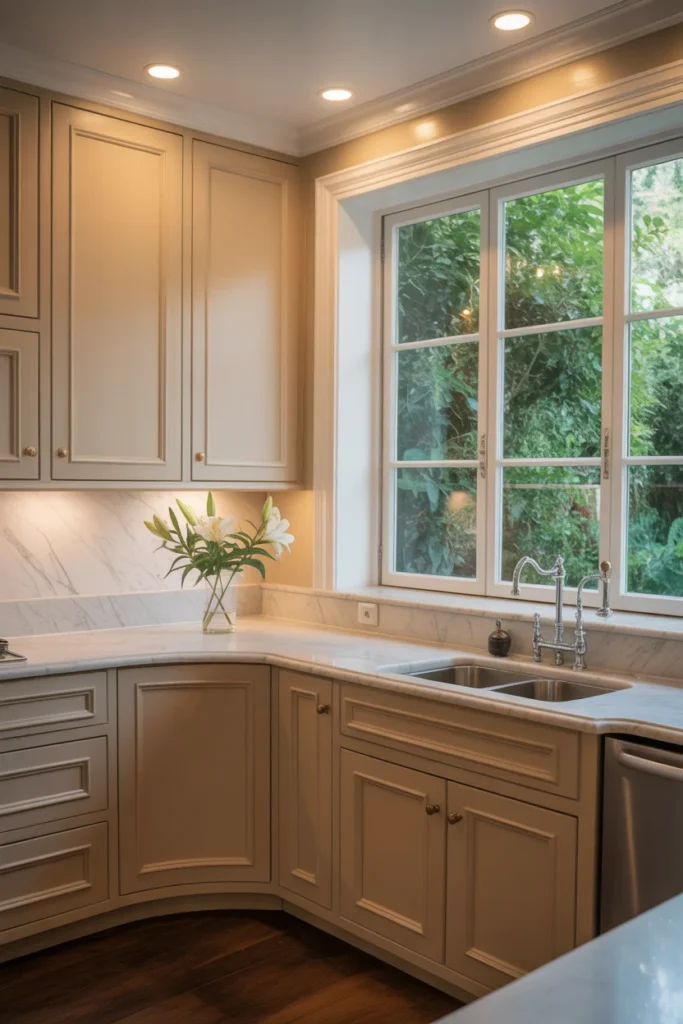 20 Modern Kitchen Luxury Ideas -Start Your Dream Design 3 Elegant kitchen with soft curved cabinet