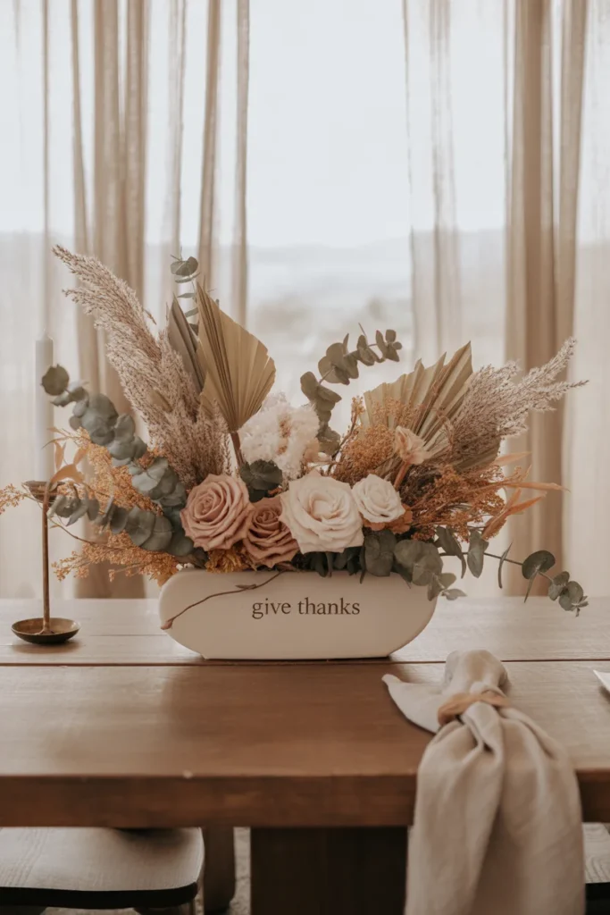 23 Stunning Thanksgiving Centerpieces to Try This Year 5 Elegant modern Thanksgiving floral centerpiece