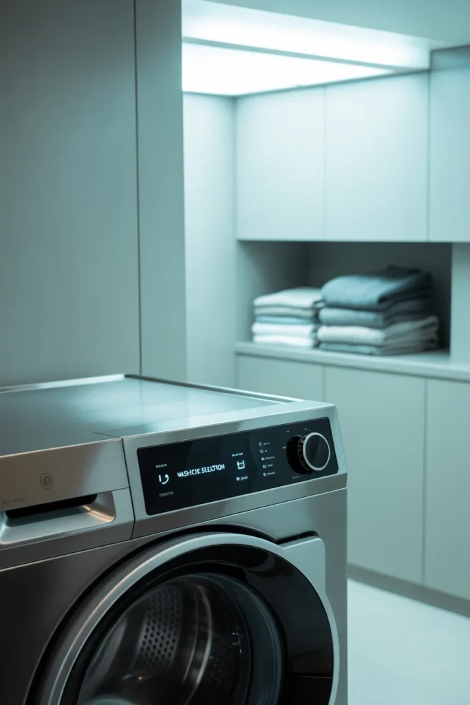 27 Laundry Room Design Ideas for a Stylish & Functional Home 21 Futuristic laundry room with smart appliances