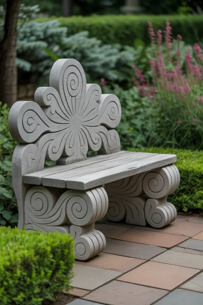 27 Stunning Garden Art Ideas for Outdoor Living Inspiration 16 Garden Benches as Art 1