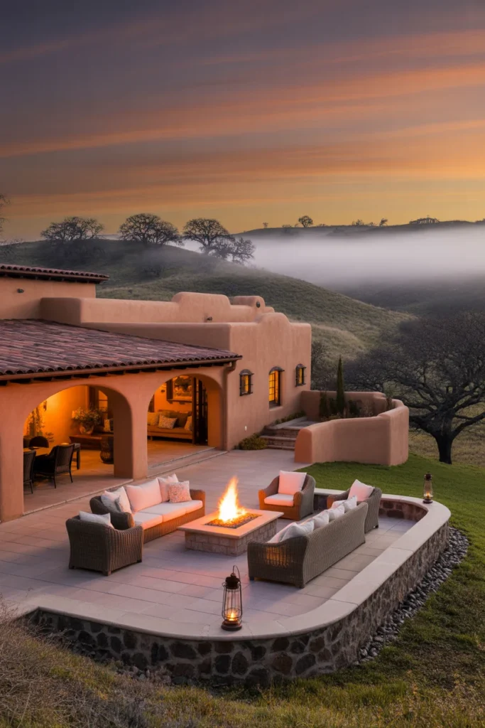 Explore Hacienda-Style Homes: Timeless Spanish Architecture & Rustic Elegance 7 Hacienda style home at sunset