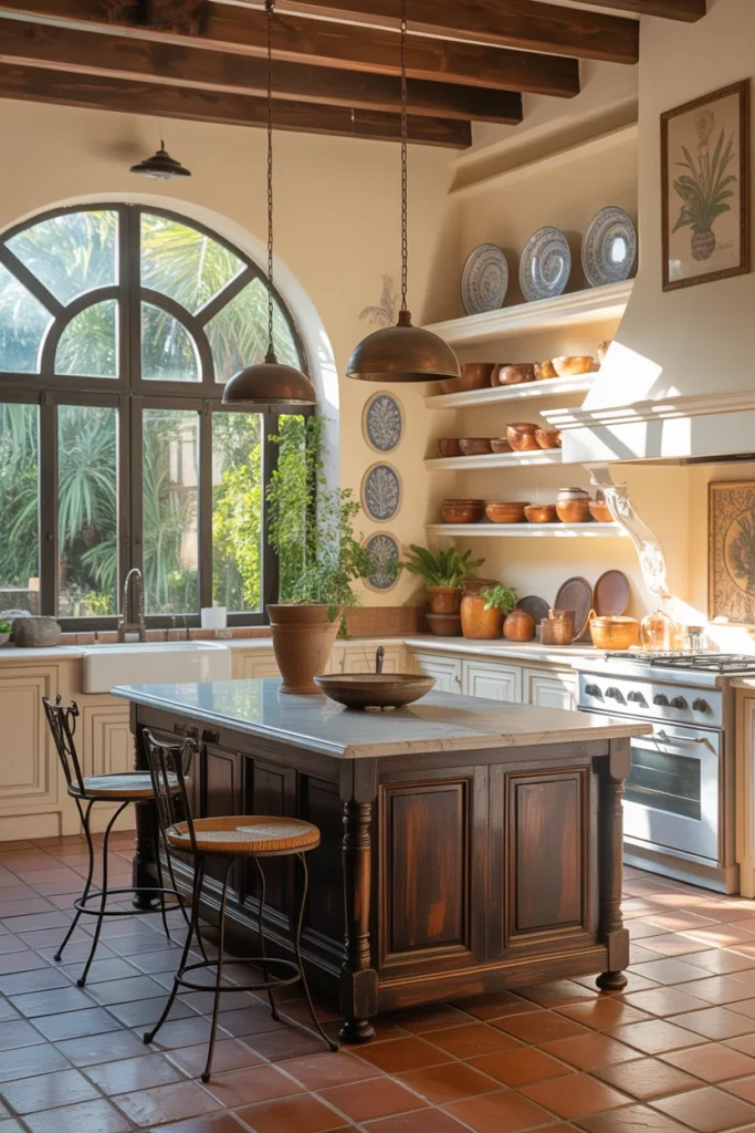Explore Hacienda-Style Homes: Timeless Spanish Architecture & Rustic Elegance 12 Hacienda style kitchen