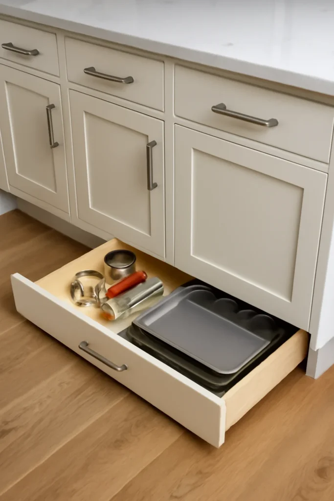 17 Kitchen Equipment Storage Ideas to Keep Your Space Organized 12 Hidden tok kit drawer
