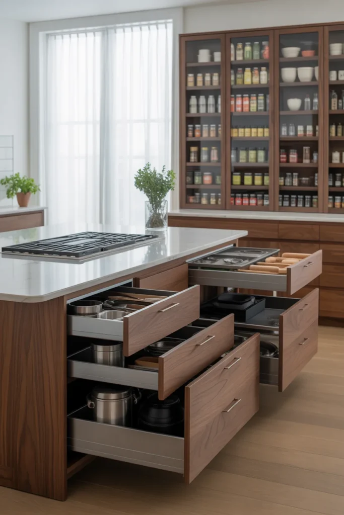 20 Modern Kitchen Luxury Ideas -Start Your Dream Design 17 High end kitchen interior showing custom storage solutions