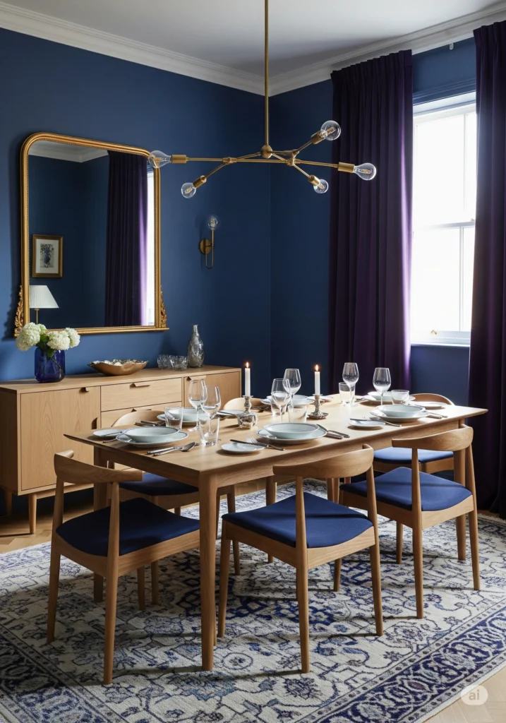 30 Modern Classy Dining Room Decor Ideas 4 Jewel Toned Walls for Depth