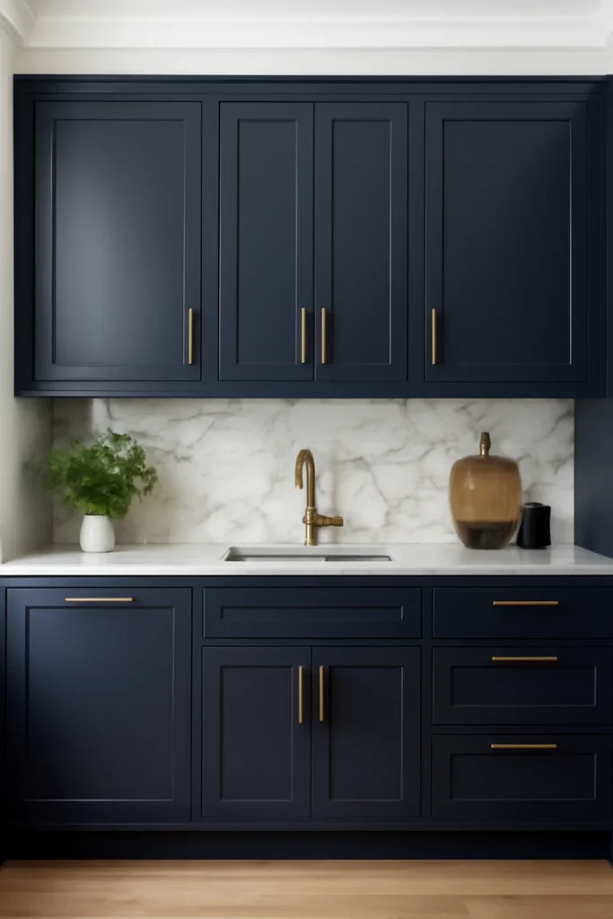 Kitchen Interior Colour Combination: Ideas to Transform Your Cooking Space 4 Kitchen with navy blue cabinets
