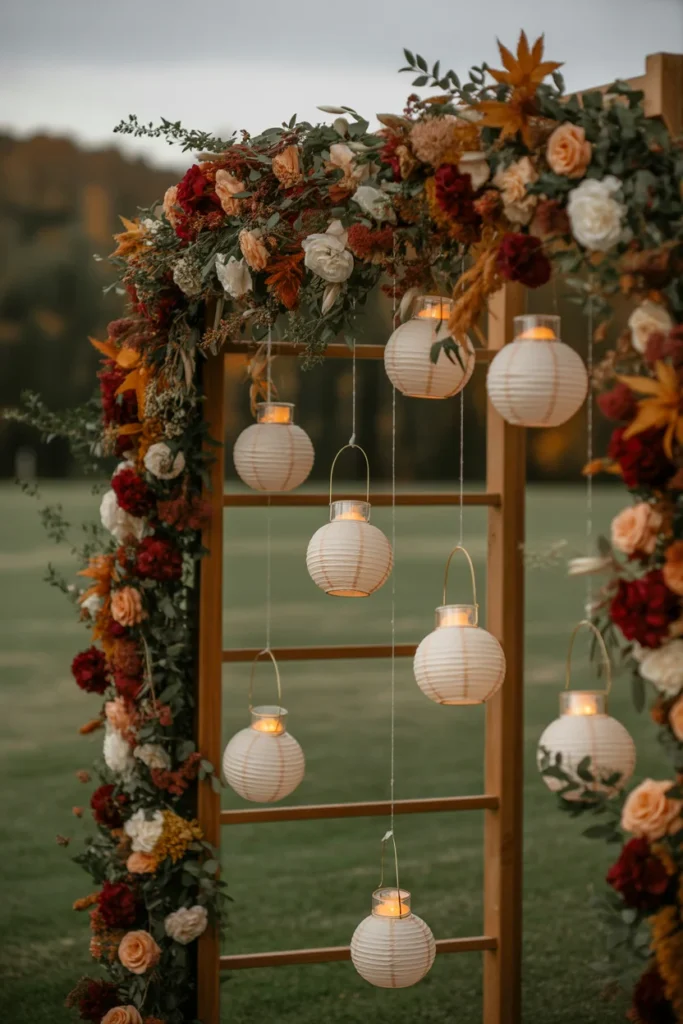 12 Magical Wedding Arch Designs to Elevate Your Fall Celebration 11 Lantern Wedding Arch