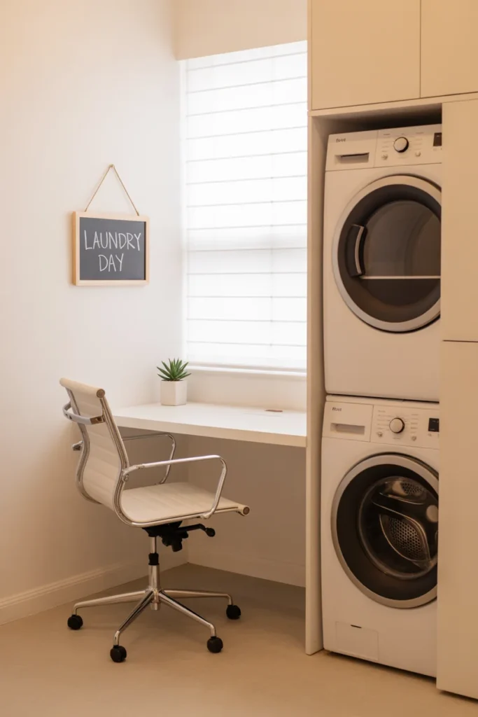 27 Laundry Room Design Ideas for a Stylish & Functional Home 15 Laundry room with small office nook