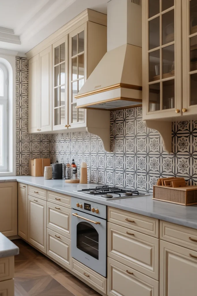 24 Modern Luxury Kitchen Designs to Inspire Your Dream Home 16 Luxury kitchen with bold geometric patterned