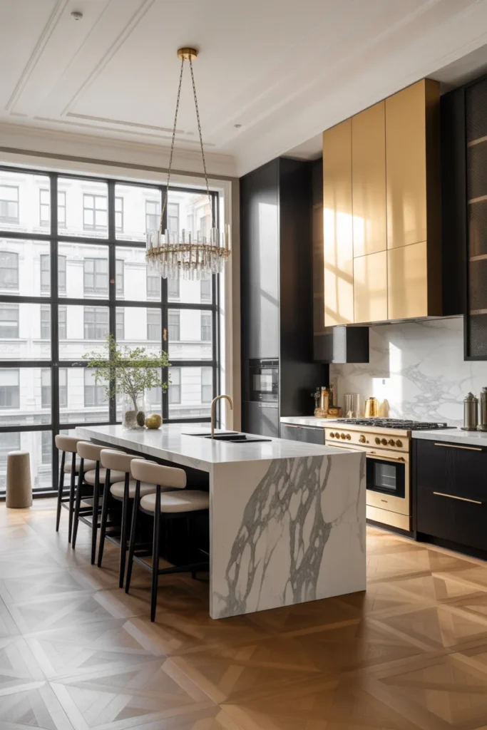 24 Modern Luxury Kitchen Designs to Inspire Your Dream Home 11 Luxury kitchen with floor to ceiling windows