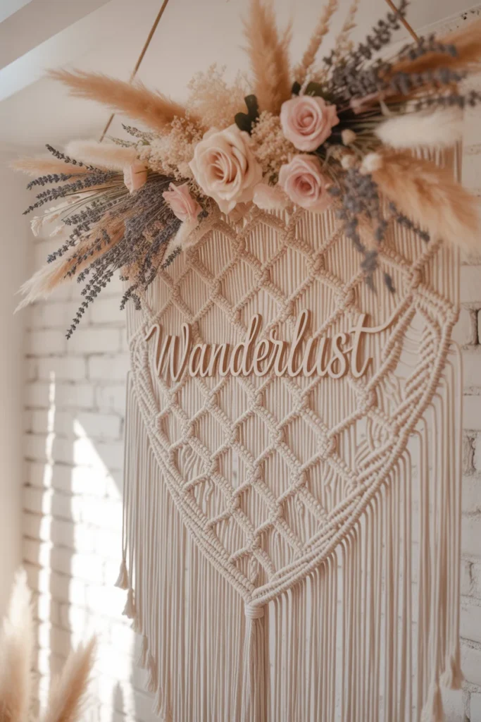30 Simple Outdoor Wedding Decor Ideas for 2025 8 Macrame Wall Hanging