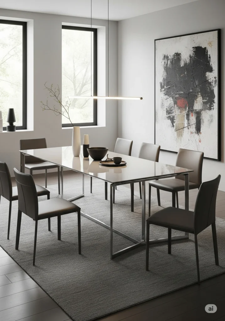 30 Modern Classy Dining Room Decor Ideas 11 Minimilist dinning table