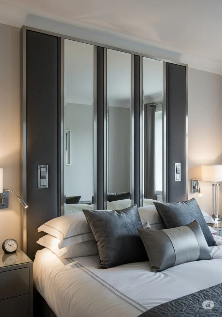 28 Elegant Mirror Wall Decor Styles to Refresh Your Home 5 Mirror headboard