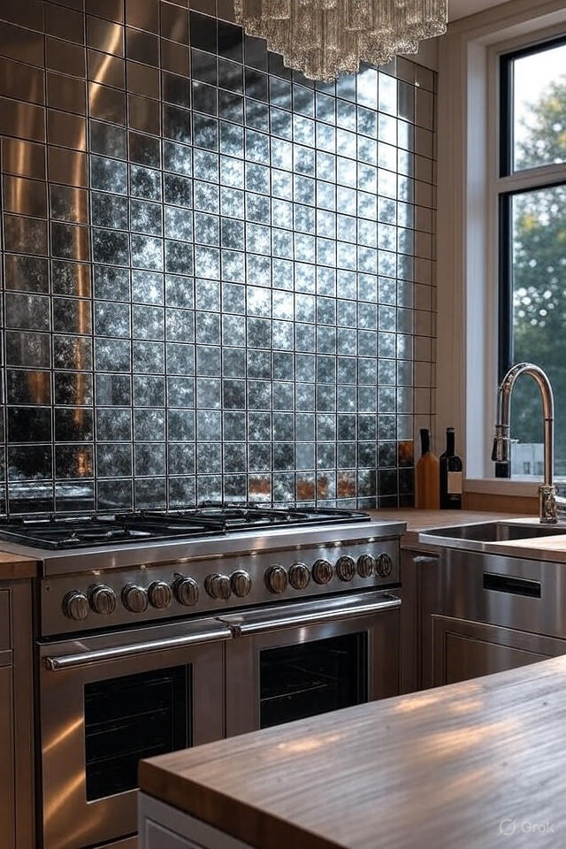 28 Elegant Mirror Wall Decor Styles to Refresh Your Home 18 Mirrored Backsplash in Kitchen