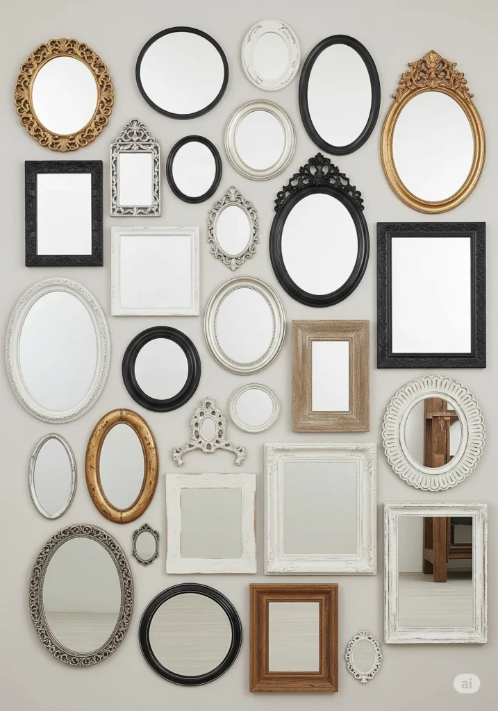28 Elegant Mirror Wall Decor Styles to Refresh Your Home 3 Mirrored Gallery Wall