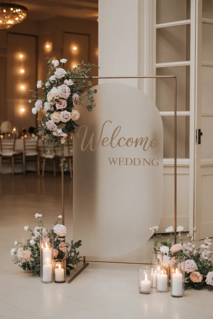 20 Stunning Wedding Welcome Sign Ideas You’ll Love 3 Modern acrylic wedding welcome sign