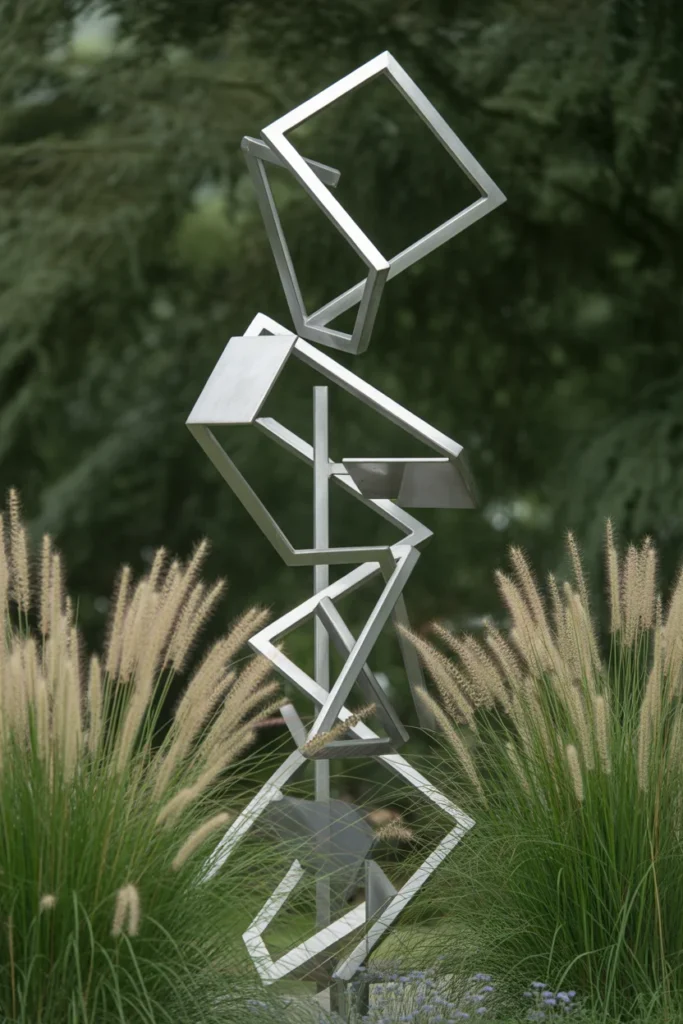 27 Stunning Garden Art Ideas for Outdoor Living Inspiration 4 Modern kinetic metal sculpture 1