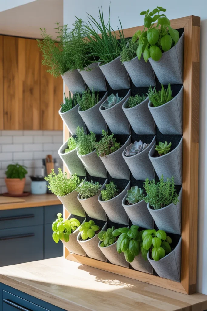 20 Easy Garden Projects 2025 | Transform Small Spaces 3 Modern vertical garden wall with lush green herbs