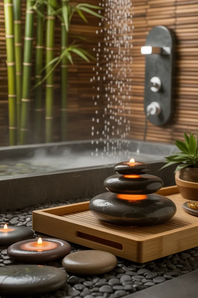17 Bathroom Accessories Sets to Upgrade Your Space 13 Natural stone accessories