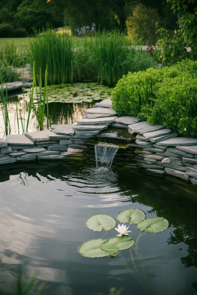 27 Stunning Garden Art Ideas for Outdoor Living Inspiration 8 Natural style pond with artistic stone