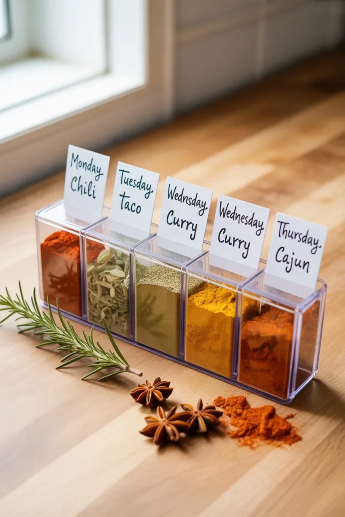 20+ Easy Kitchen Organization Ideas for Limited Space 17 Pill Organizer Spice Portions