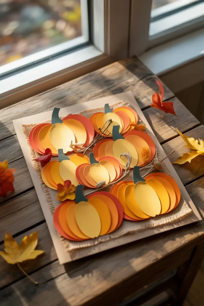 30 Fun and Creative Thanksgiving Crafts for Kids 19 Pumpkin collage craft 1