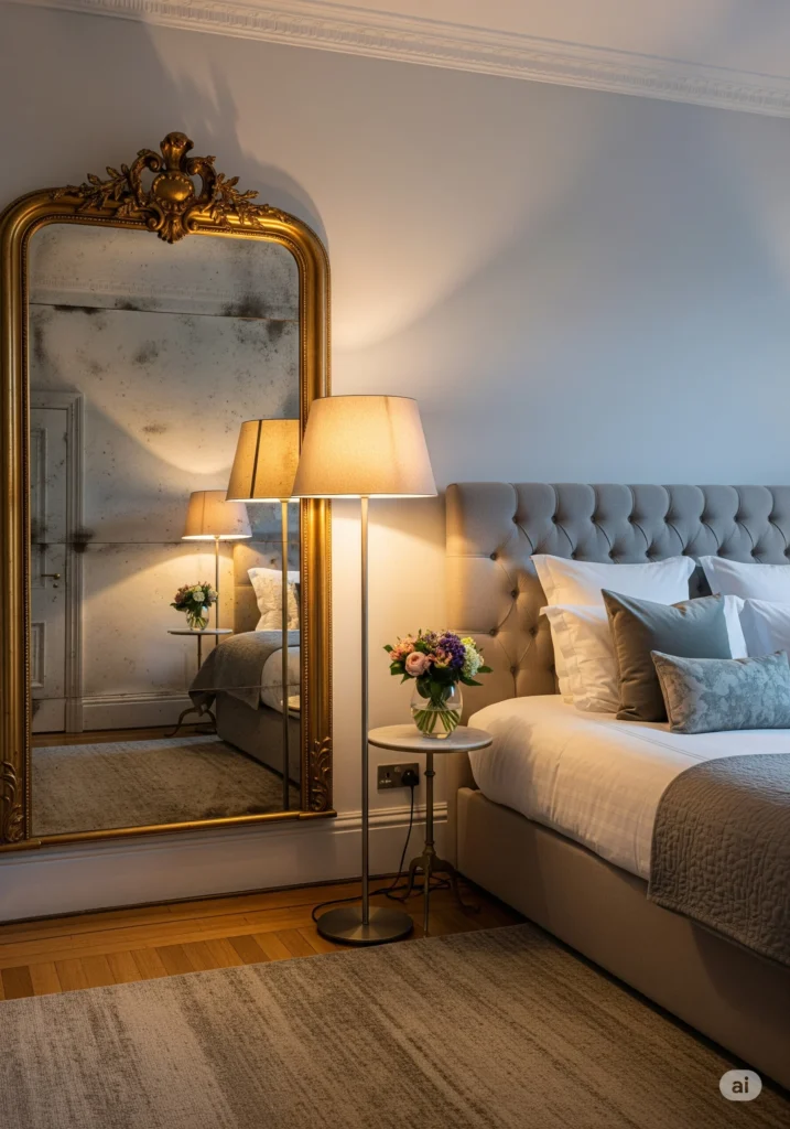 20 Unique Bedroom Lighting Ideas for a Stylish & Cozy Space 19 Reflcetive serface