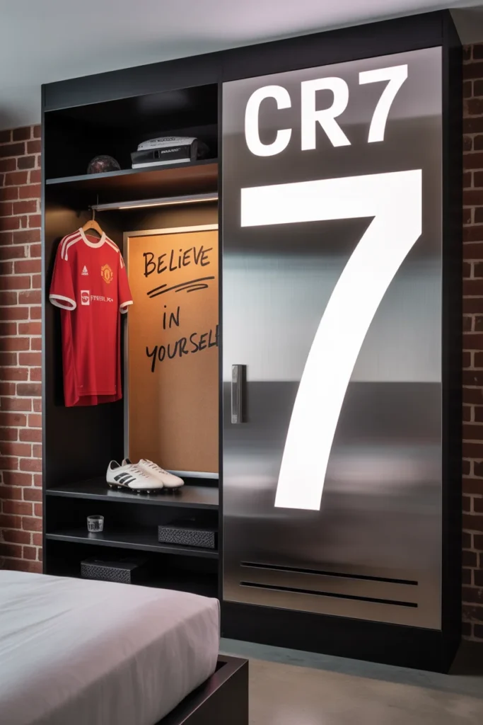 20 Unique Cristiano Ronaldo Fan Bedroom Decor Ideas for Ultimate Football Enthusiasts 16 Ronaldos Locker Room Inspiration